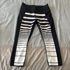 Black and White Striped Leggings